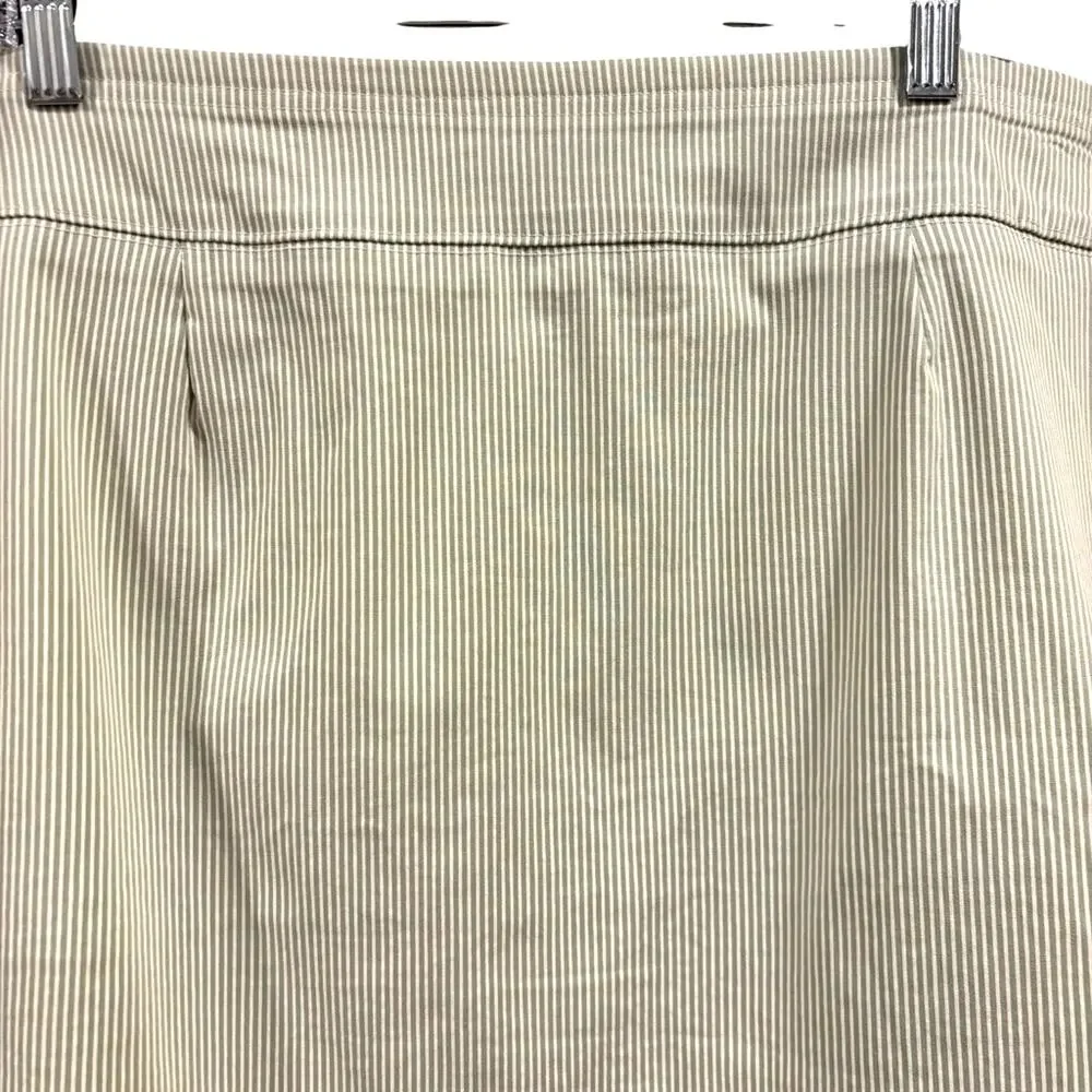 Mint Green and White Striped Skort Coastal Preppy Tennis Eclectic Plus Size XL